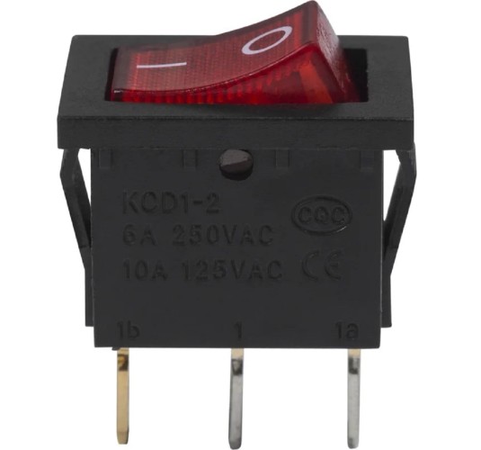 Выключатель клавишный REXANT 24V 15А (3с) ON-OFF ( уп.10 штук ) красный с подсветкой Mini (RWB-206-1) 36-2165 - изображение 4