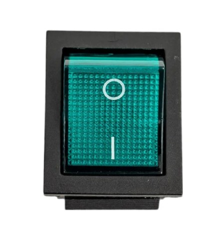 Выключатель клавишный REXANT 250V 16A (4с) ON-OFF зеленый с подсветкой (RWB-502, SC-767, IRS-201-1) 36-2332-1 - изображение 2