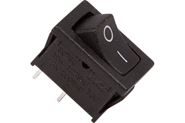 Выключатель клавишный REXANT 250V 6А (2с) ON-OFF ( уп.10 штук ) черный Mini (RWB-201, SC-768) 36-2110