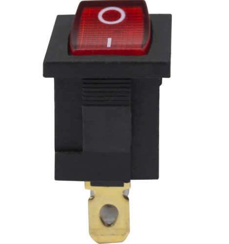 Выключатель клавишный REXANT 24V 15А (3с) ON-OFF ( уп.10 штук ) красный с подсветкой Mini (RWB-206-1) 36-2165 - изображение 3