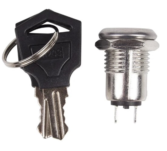 Выключатель ключ REXANT 36-4470 Ø12 250V 0.5А (2с) ON-OFF (K12-01) - изображение 3