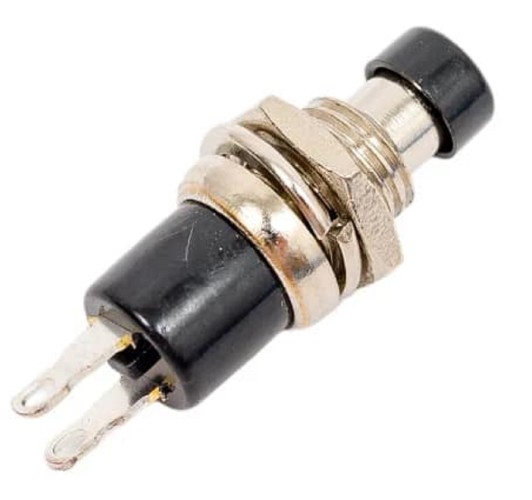 Выключатель-кнопка REXANT 220V 2А (2с) OFF-(ON) ( уп.10 штук ) металл Ø7.2 черная Micro (RWD-301, PBS-10B) 36-3311 - изображение 4