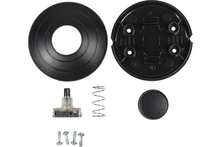 Выключатель-кнопка REXANT 250V 2А ON-OFF черный (напольный - для лампы) 36-3025 - изображение 4