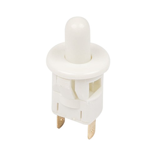 Выключатель-кнопка REXANT 250V 2.5А (2с) ON-(OFF) ( уп.10 штук ) Б/Фикс белый (PBS-19С2) (мебельная) 36-3021