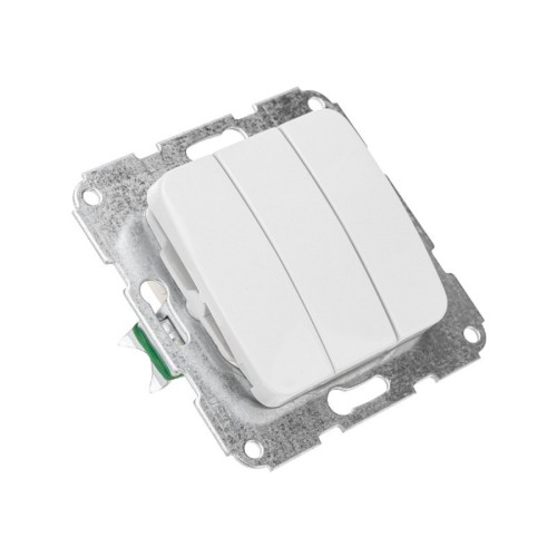 Выключатель Kranz KR-78-0204 DEA 3кл с/у 10А мех. бел - изображение 3