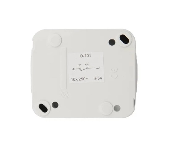 Выключатель Kranz KR-78-0601 одноклавишный Mini OG IP54, о/у, белый - изображение 4