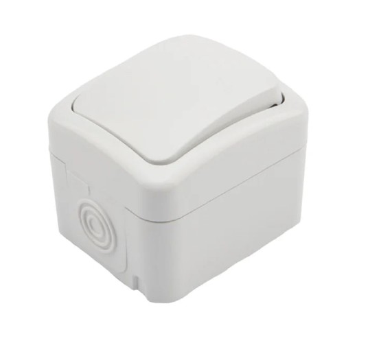 Выключатель Kranz KR-78-0601 одноклавишный Mini OG IP54, о/у, белый