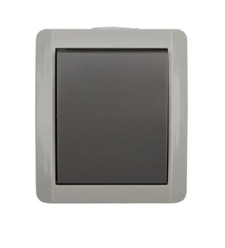 Выключатель Kranz KR-78-0608 одноклавишный INDUSTRIAL IP54, о/у, серый - изображение 3