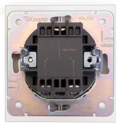 Выключатель Kranz KR-78-0706-4 Strong 2 кл, жемчуг - изображение 3