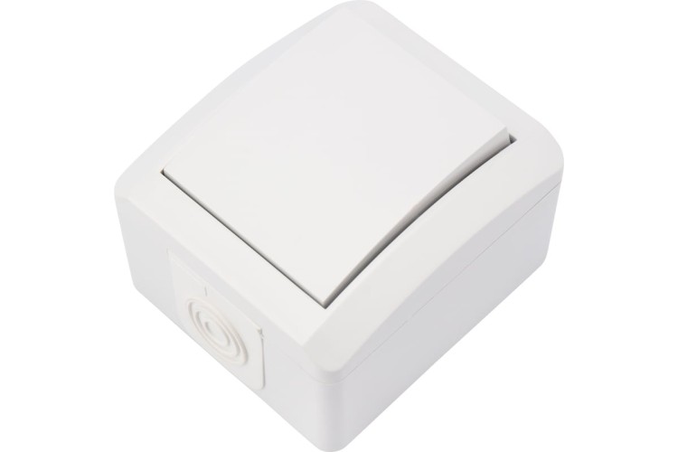 Выключатель Kranz KR-78-0834 одноклавишный INDUSTRIAL IP54, о/у, белый