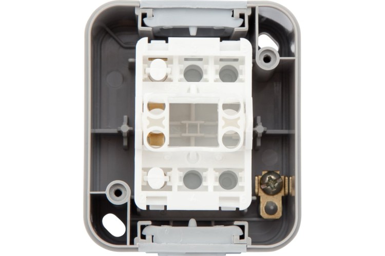 Выключатель Kranz KR-78-0835 одноклавишный Mini OG IP54, о/у, серый - изображение 5