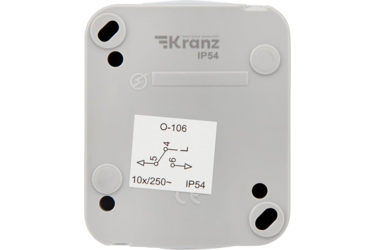 Выключатель Kranz KR-78-0837 проходной Mini OG IP54, о/у, серый - изображение 4