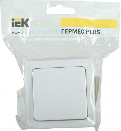 Выключатель одноклавишный IEK Гермес Plus ВС20-1-0-ГПБ 10А IP54, белый EVMP10-K01-10-54-EC - изображение 2