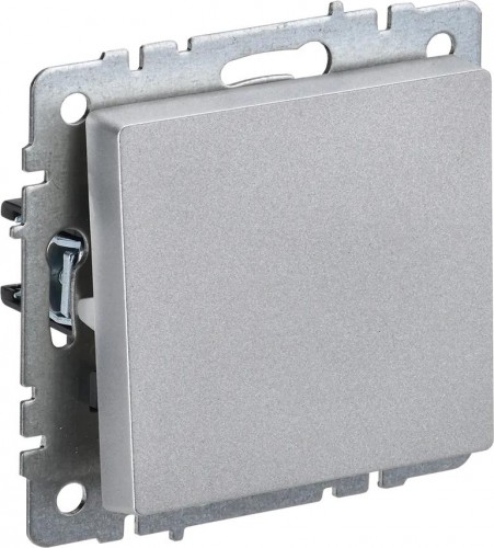 Выключатель одноклавишный IEK RITE ВС10-1-4-БрА 10А самовозвратный алюм. BR-V14-0-10-K47