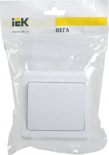 Выключатель одноклавишный IEK Вега ВС10-1-0-ВБ 10А IP20 белый EVV10-K01-10-DM - изображение 2