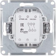 Выключатель проходной Systeme Electric AtlasDesign 2-кл. (сх. 6/2) 10ax белый ATN000165 - изображение 2