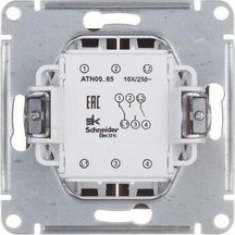 Выключатель проходной Systeme Electric AtlasDesign 2-кл. (сх. 6/2) 10ax карбон ATN001065 - изображение 2