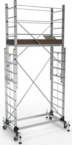 Вышка-тура алюминиевая Sarayli 2x 9 + 2x 9 с подъемным механизмом 5309