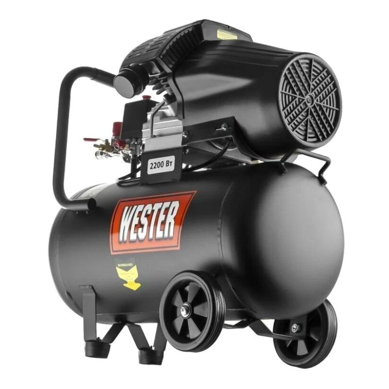 Компрессор WESTER WK2200/50PRO поршневой масляный, 2200 Вт, 330л/мин, 8бар - изображение 2
