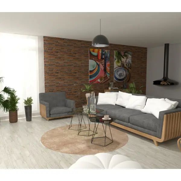 Камень искусственный White Hills Хайлэнд темно-коричневый 0.43 м2 - изображение 6