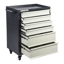 Тележка инструментальная WIEDERKRAFT 670х450х930 6 ящиков 4x87мм 2x179мм серый/с-серый WDK-606GG - изображение 5