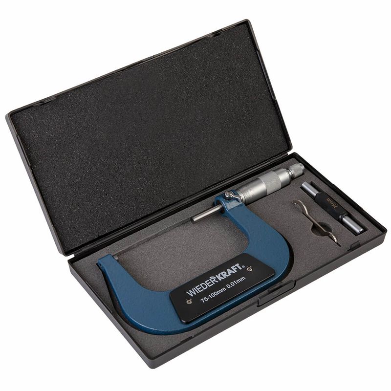 Микрометр нониусный WIEDERKRAFT 75-100 мм  0.01 мм WDK-MM10001 - изображение 3