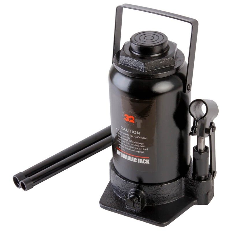 Домкрат бутылочный WIEDERKRAFT WDK-81320 32 т гидравлический высота 255-424 черный - изображение 2