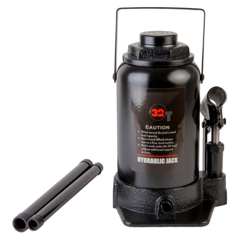 Домкрат бутылочный WIEDERKRAFT WDK-81320 32 т гидравлический высота 255-424 черный - изображение 3