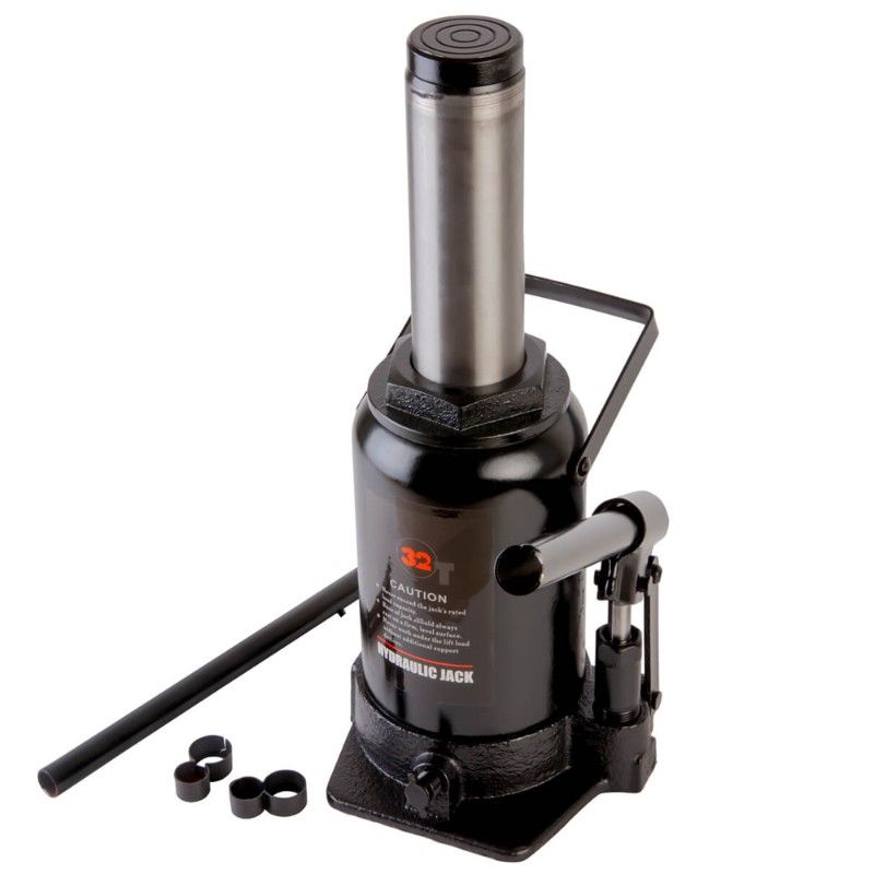 Домкрат бутылочный WIEDERKRAFT WDK-81320 32 т гидравлический высота 255-424 черный - изображение 4