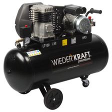 Масляный поршневой компрессор с ременным приводом WIEDERKRAFT WDK-91040 400 л/мин, ресивер 100 л - изображение 10