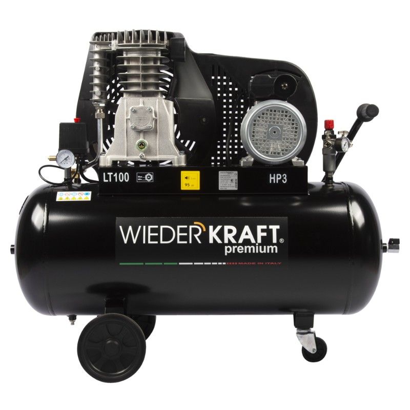 Компрессор воздушный ременной WIEDERKRAFT WDK-91053 100л 423л/мин - изображение 2