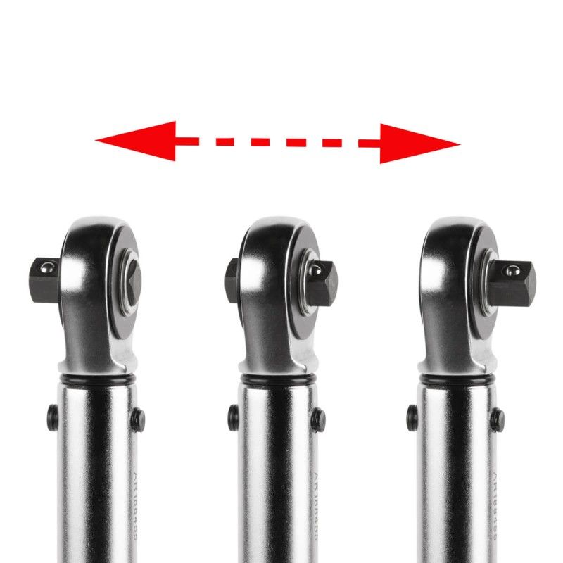 Динамометрический ключ WIEDERKRAFT WDK-NX05025 5-25 Нм трещотка с проходным приводным квадратом 1/4 - изображение 4