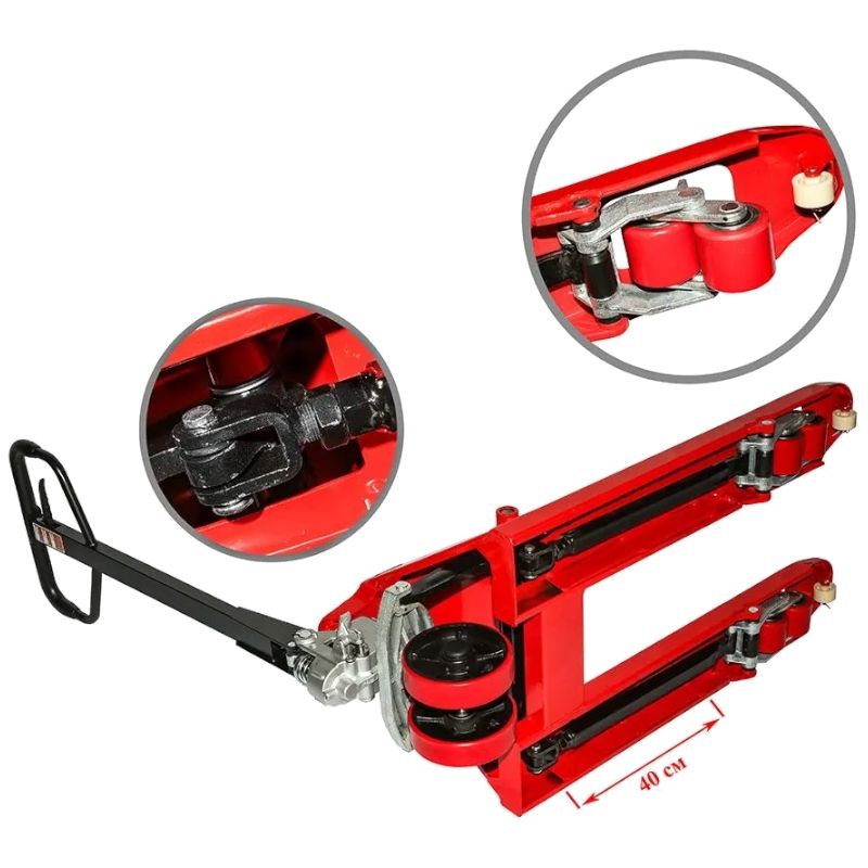 Тележка гидравлическая (рохля) WL BF25 800х550 усиление 40см (PU) (HP-30-30CM-800PUB) - изображение 4