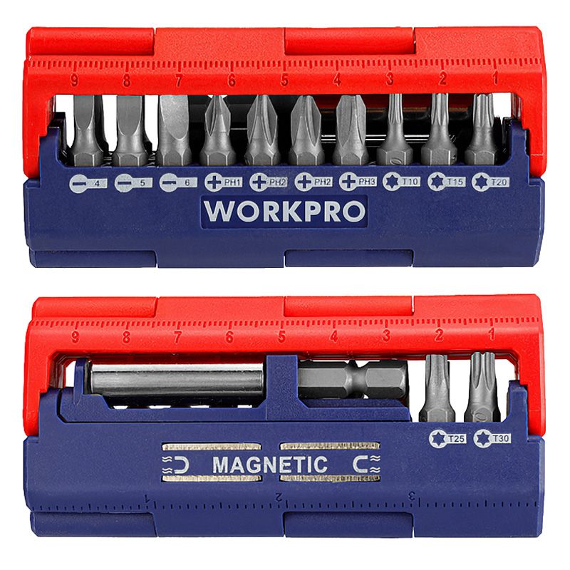 Биты WORKPRO с держателем 13 предметов
