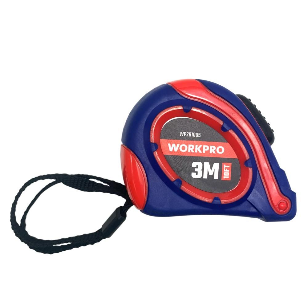 Рулетка WORKPRO пластмассовая 3м(10фут)*16мм самоблокирующаяся
