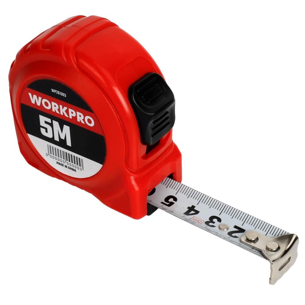 Рулетка WORKPRO пластмассовая 5м*19мм