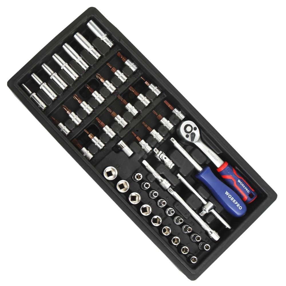 Тележка инструментальная WORKPRO 7 ящиков с 12 Ложемент WORKPROами (2 места) - изображение 3