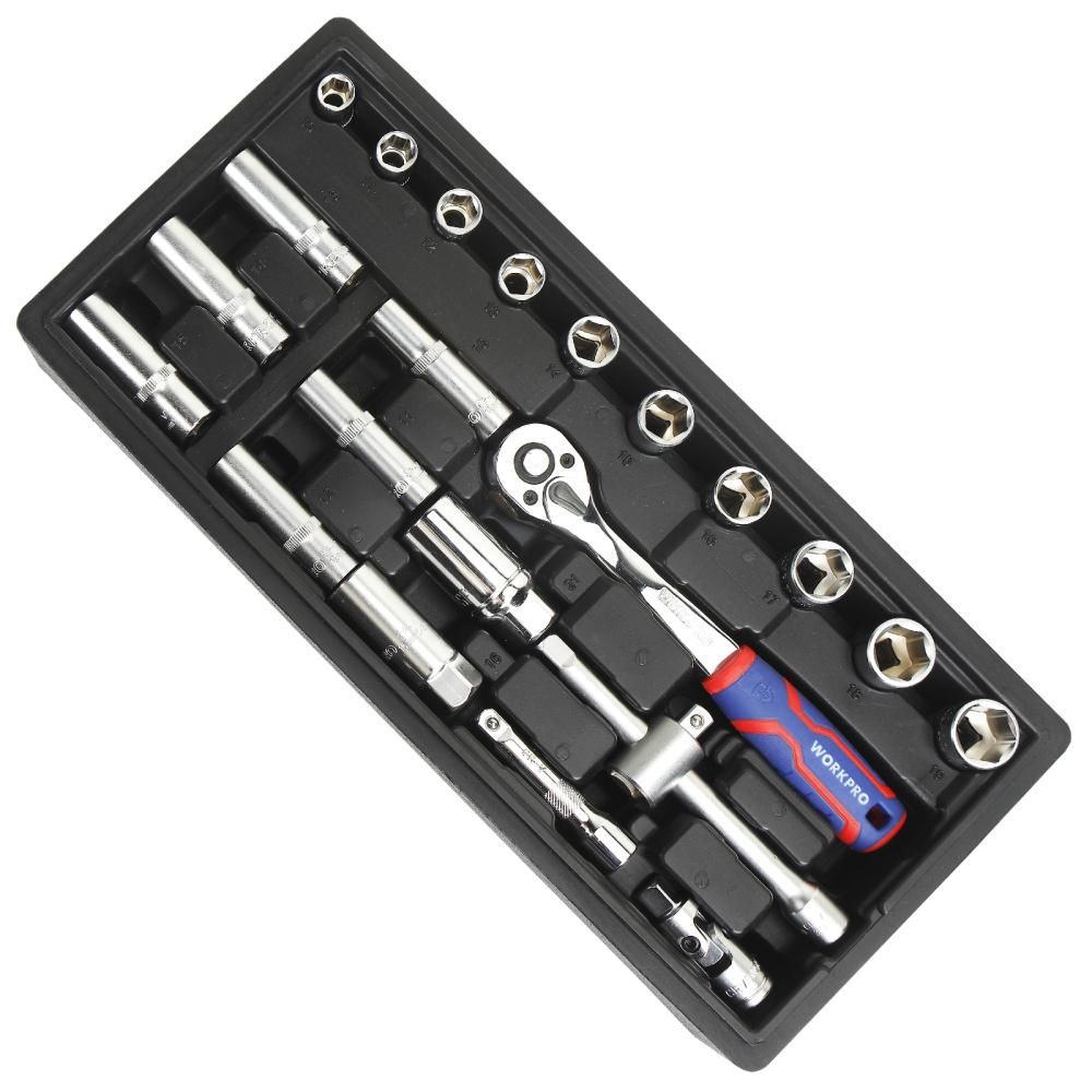 Тележка инструментальная WORKPRO 7 ящиков с 12 Ложемент WORKPROами (2 места) - изображение 4