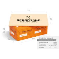 Экструдированный пенополистирол XPS ПЕНОПЛЭКС Комфорт 30 мм 585x1185 мм 0.69 м2 - изображение 7