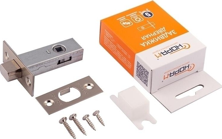 Задвижка дверная НОРА-М З-45 "Матовый никель" 4705 - изображение 2