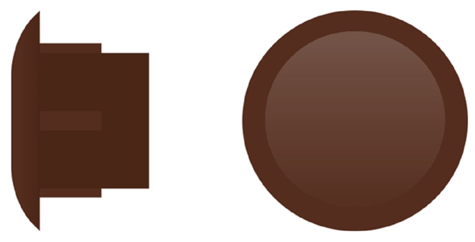 Заглушка ЕВРОПАРТНЕР ZH- 10 темно-коричневая (16 000шт.) 76062355