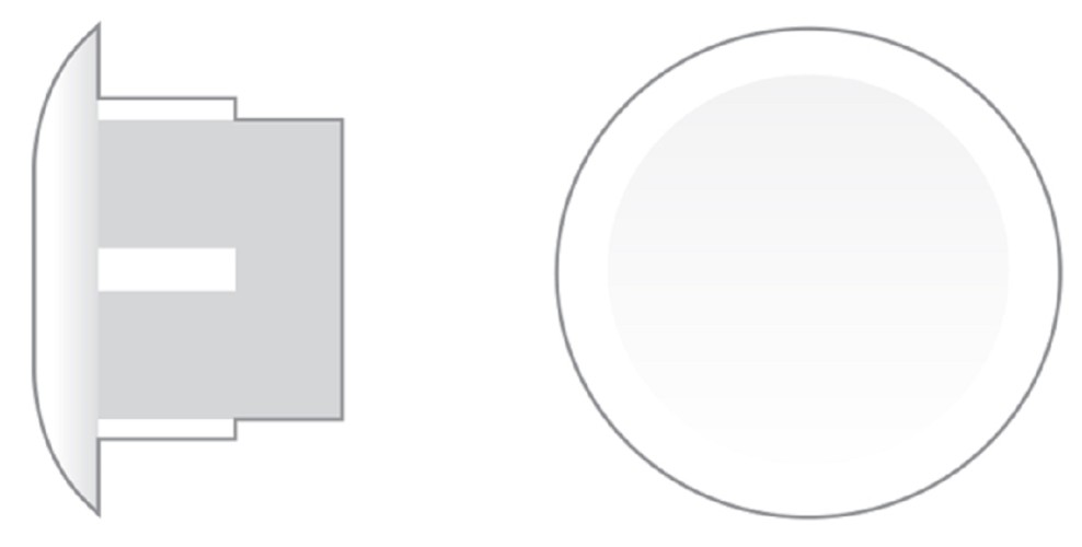 Заглушка ЕВРОПАРТНЕР ZH- 12 белая (10 000шт.) 76062307