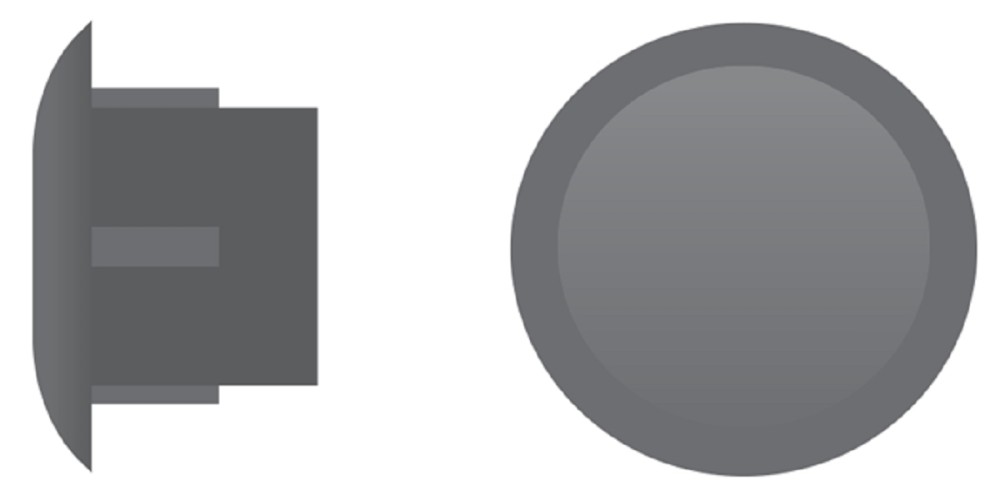 Заглушка ЕВРОПАРТНЕР ZH- 12 серая (10 000шт.) 76062324