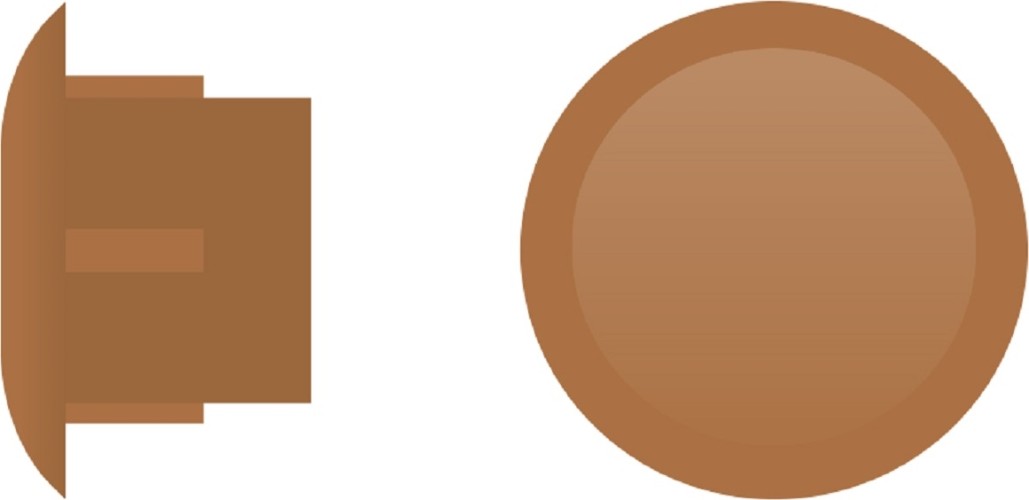 Заглушка ЕВРОПАРТНЕР ZH- 14 светло-коричневая (8 000шт.) 76062365