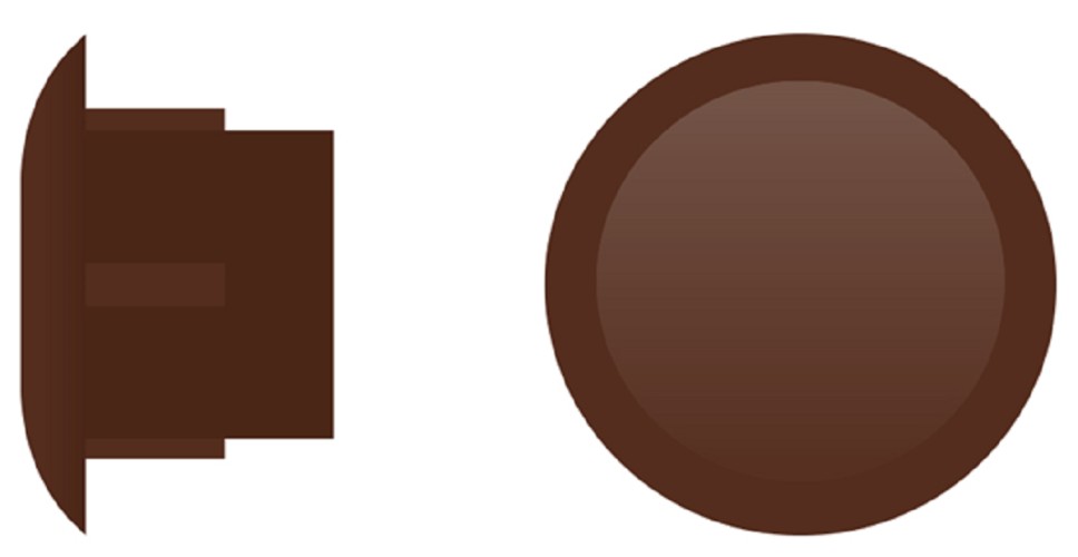 Заглушка ЕВРОПАРТНЕР ZH- 14 темно-коричневая (8 000шт.) 76062357