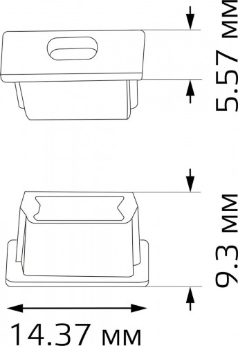 Заглушка GAUSS BT480 для прямого профиля светодиодной ленты (2 в пакете - изображение 3