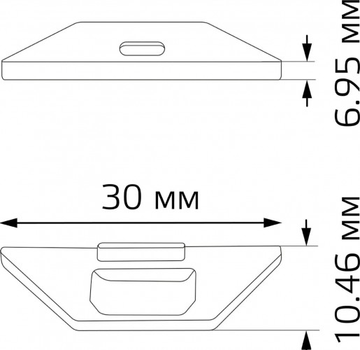 Заглушка GAUSS BT482 для углового профиля светодиодной ленты (2 в пакет - изображение 3