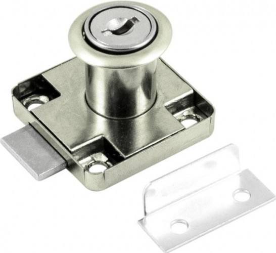 Замок мебельный НОРА-М 6136 "Никель" 8526