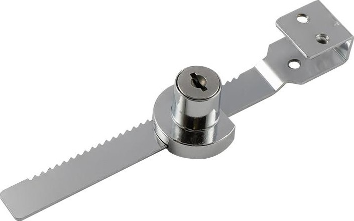 Замок мебельный НОРА-М 6318 реечный "Хром" 19004