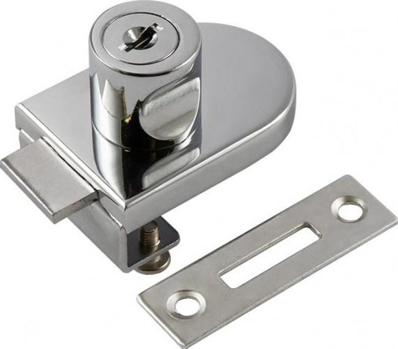 Замок мебельный НОРА-М 6408 реечный "Хром" 8487